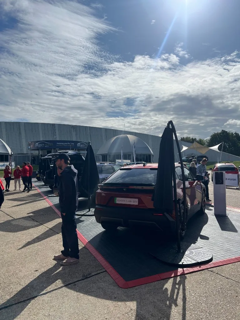 Toyota C-HR+ battery electric vehicle on display at Company Car in Action on the Toyota and Lexus stand